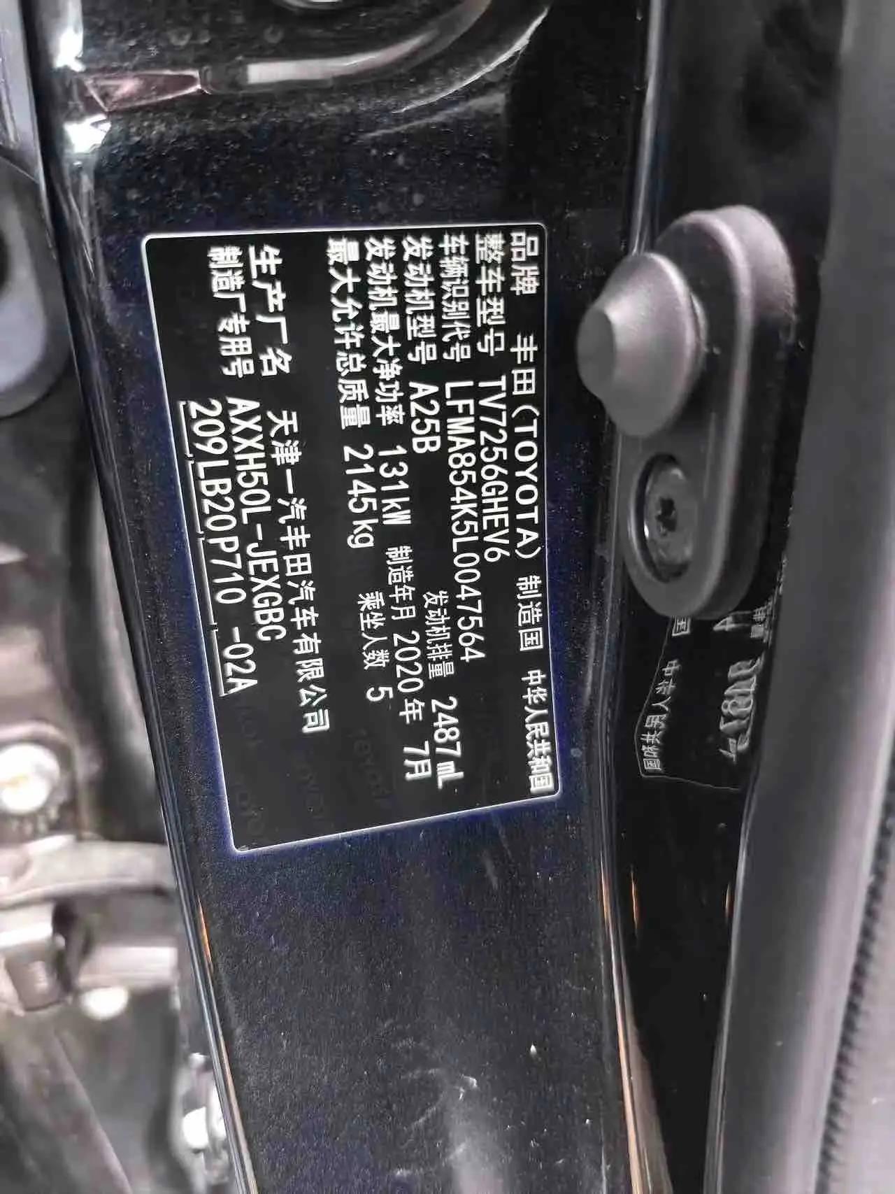 Asian Dragon 2019 Dual-Engine 2.5L XLE Premium Version, China V Emission Standard 7