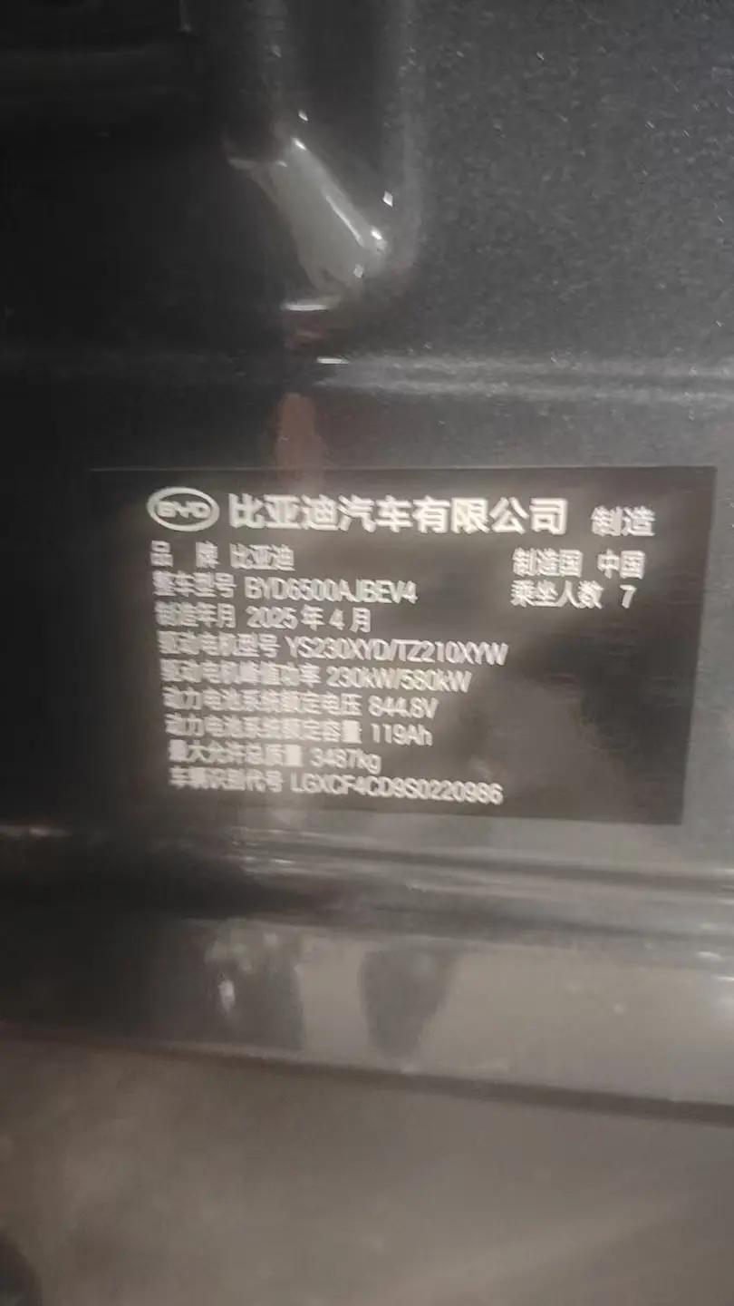 Tang L 2025 EV 600KM four-wheel drive laser Radar flagship 4